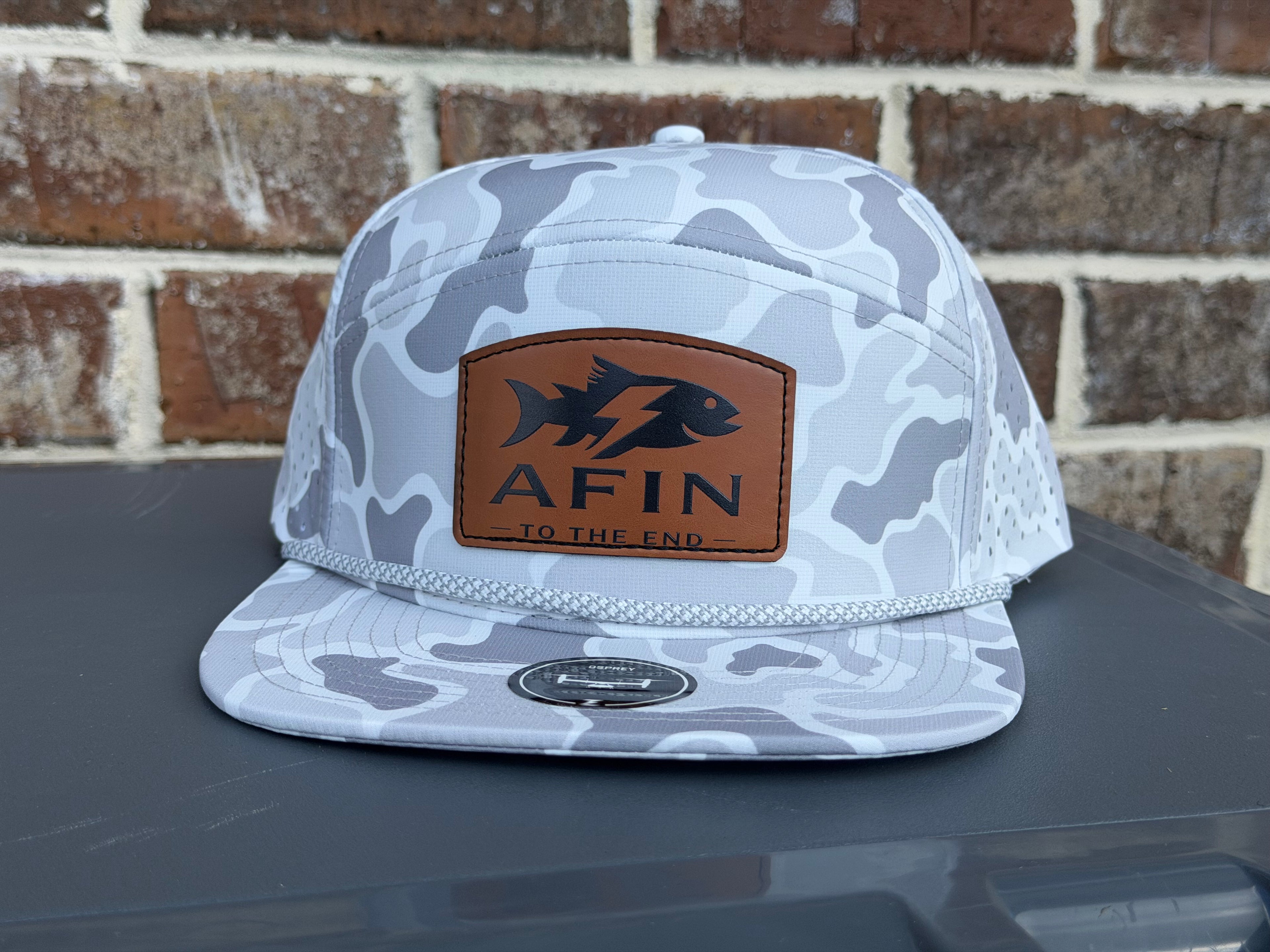 AFIN Coastal Camo 7 Panel Rope Hat (Broad Patch)