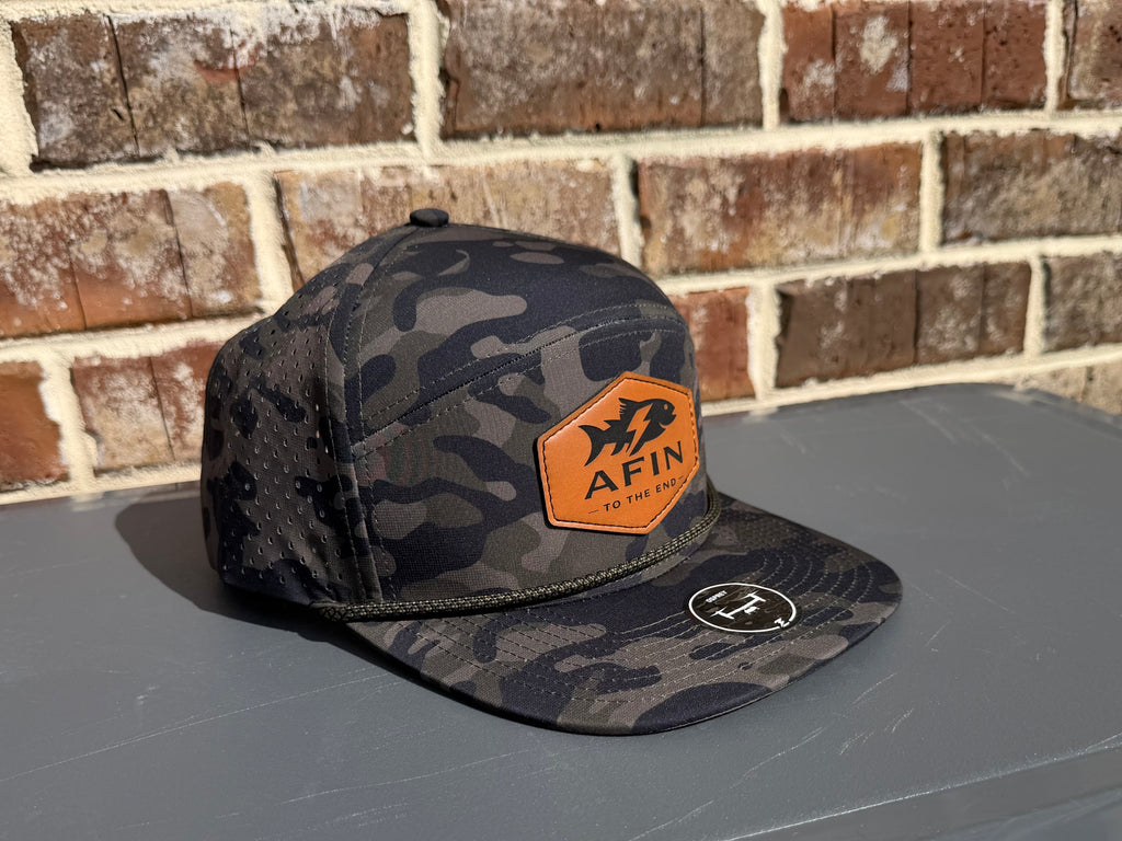 AFIN Midnight Camo 7 Panel Hat