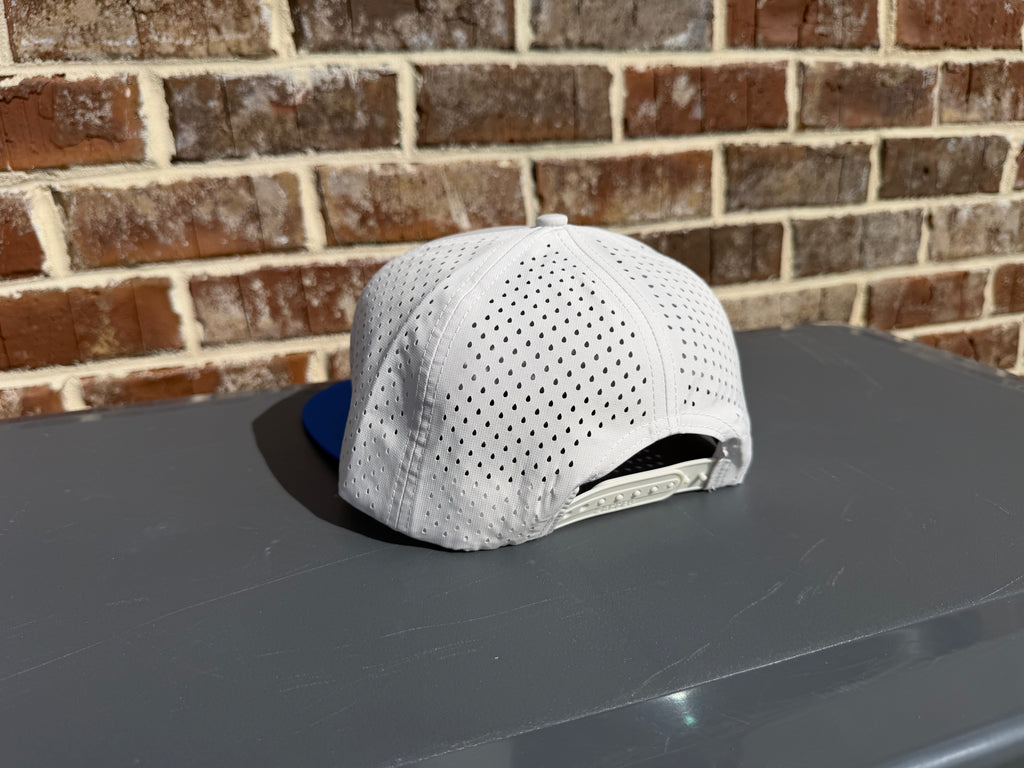 AFIN Electric Blue 7 Panel Rope Hat (Traditional Leather Patch)
