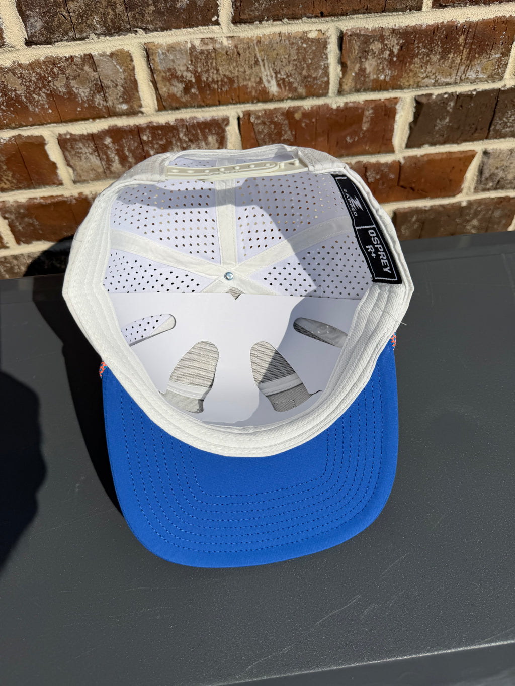 AFIN Electric Blue 7 Panel Rope Hat (Traditional Leather Patch)